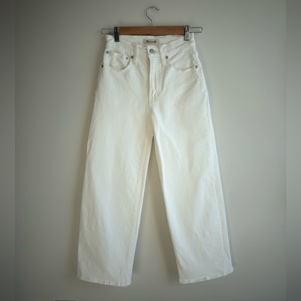 Madewell Perfect Vintage Wide-Leg Crop White Jean - Picture 6 of 14